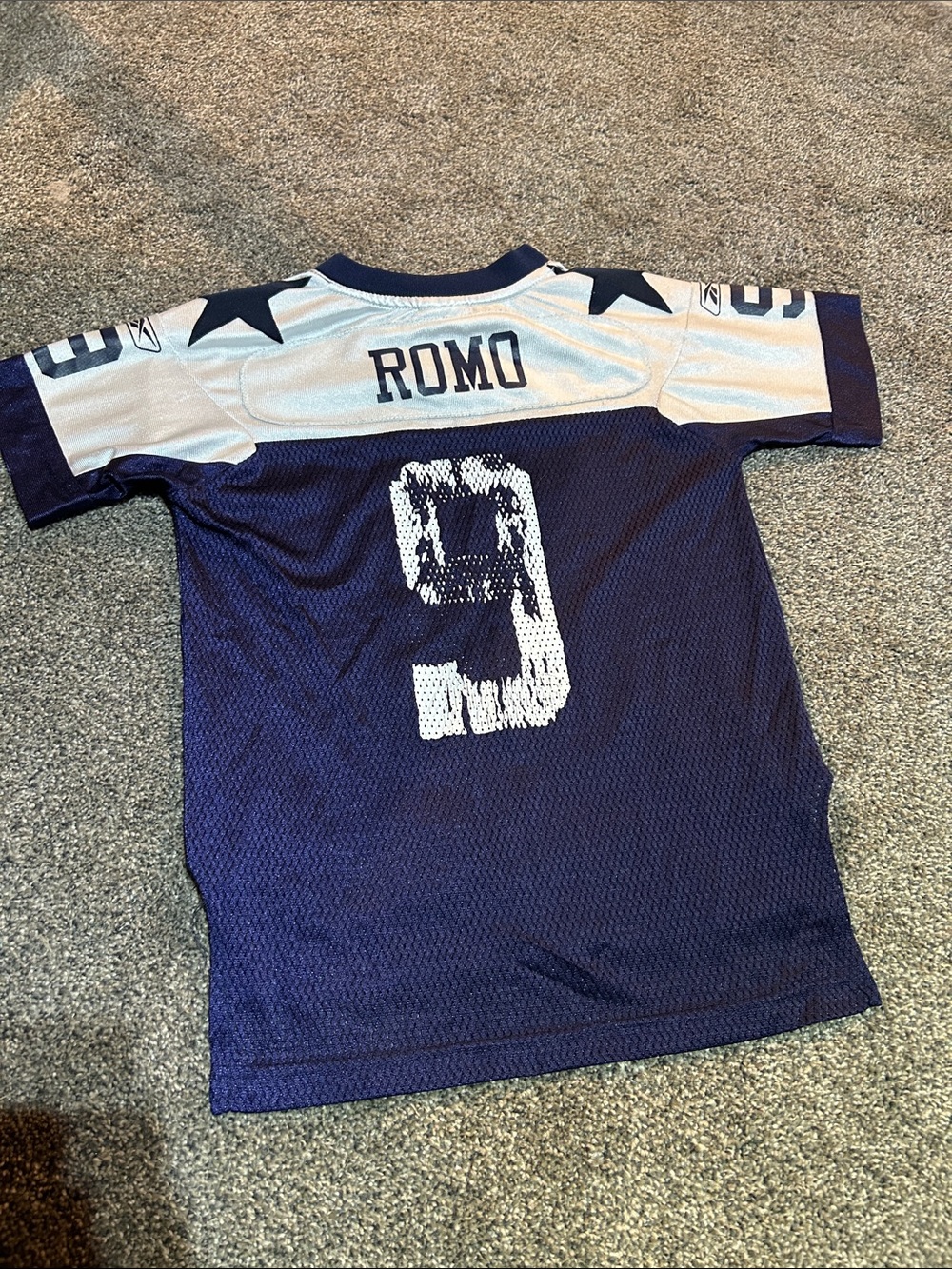 NFL Kids Navy and White Romo #9 Jersey
